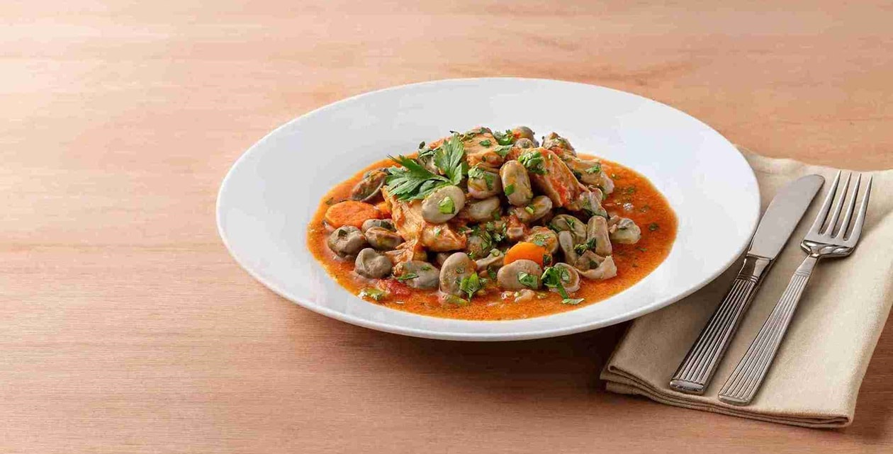 Favas Guisadas com Pedaços de “Frango”